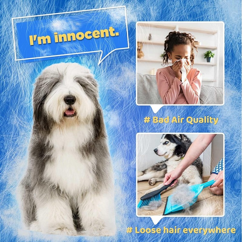 Pet Me [Version améliorée] Gant de toilettage pour animaux de compagnie - Gant de brosse de démêlage doux - Gant d'épilation