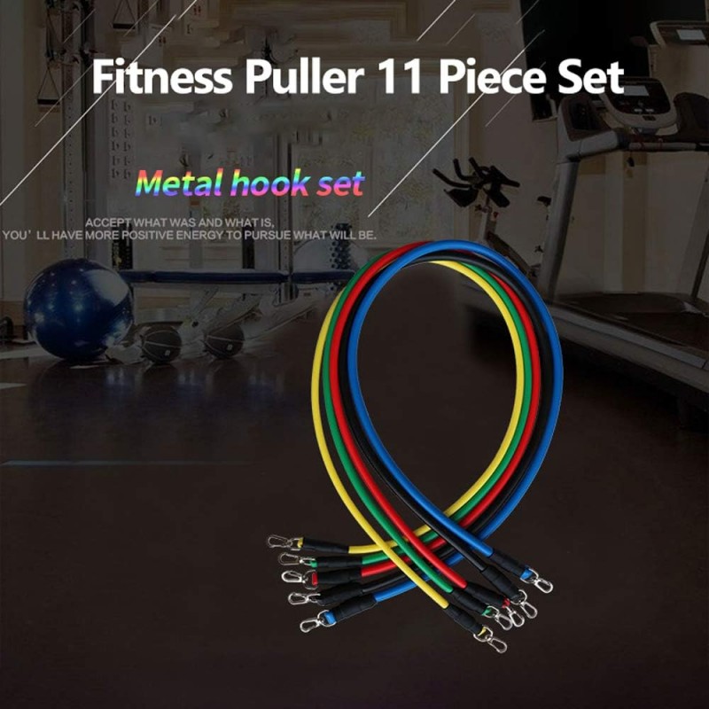 KIPOP Lot de 11 cordes multifonctionnelles pour le yoga, les muscles, le yoga, la musculation, le fitness, le yoga, la