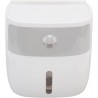 CHICIRIS Tissue Holder with Double Button No Drilling (Grey White)