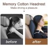 Oreiller de voiture réglable avec appui-tête 3D à mémoire de forme pour siège de voiture - Housses en mousse pour appuie-tête de