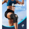 ZEAMO Genouillère avec charnières amovibles en aluminium pour femme et homme, genouillère ouverte avec anneau en silicone 3D