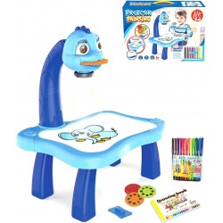 Bureau dapprentissage des enfants avec projecteur Smart, les enfants Peinture Bureau avec Lumière Musique Apprentissage Peinture