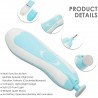 Hiforage Lime à ongles électrique pour bébé avec lumière, 10 tampons de rechange et 4 modes de contrôle de vitesse pour