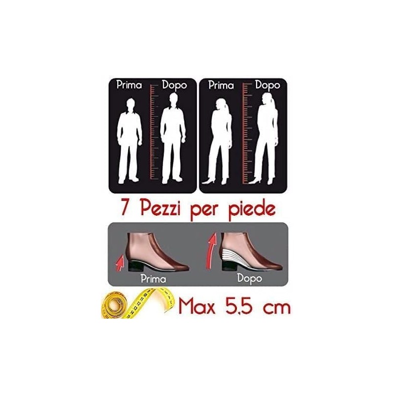 Lève-vitre semelles surélevées hausse talons talons pour hommes noirs pour chaussures taille transparente
