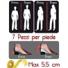 Lève-vitre semelles surélevées hausse talons talons pour hommes noirs pour chaussures taille transparente
