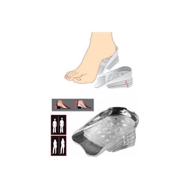 Lève-vitre semelles surélevées hausse talons talons pour hommes noirs pour chaussures taille transparente