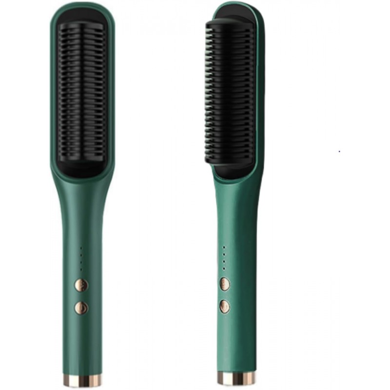 flintronic Brosse Lissante Pour Cheveux, Anti-BrûLure Lisseur Cheveux Professionnel, 30s Chauffage Rapide Fers à Lisser Négatifs