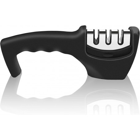 PROPOG Aiguiseur Couteaux Professionnel-3 en 1 Pierre A Aiguiser, Affuteur Couteau et Ustensiles de Cuisine Base Anti-Dérapante