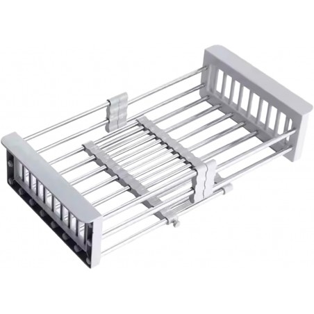 Cesto Escorredor Aço Inox Cuba Ajustável De Pia Extensível Cor Prata Cozinha - Brinovar