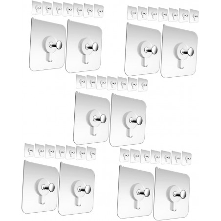 SEWACC Lot De 5 Adhésifs Pour Murs Extérieurs Pour Tableaux Muraux Auto-adhésifs Sans Danger Pour Objets Lourds 30 Pièces X 5