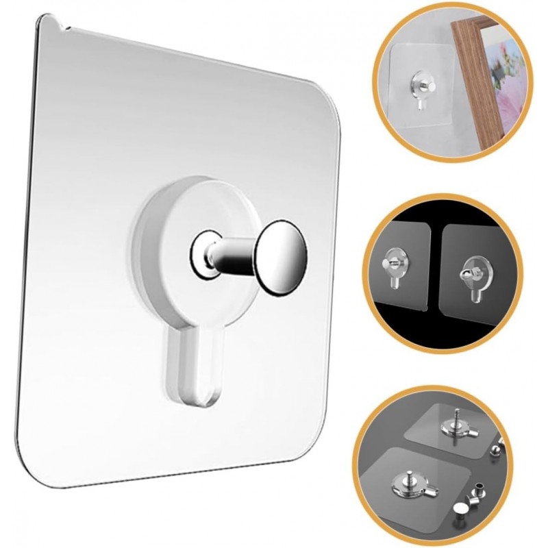 SEWACC Lot De 5 Adhésifs Pour Murs Extérieurs Pour Tableaux Muraux Auto-adhésifs Sans Danger Pour Objets Lourds 30 Pièces X 5