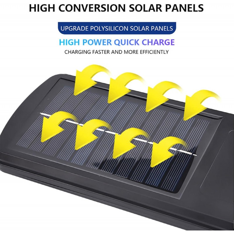 Spot solaire LED extérieur 240 LED, lampe avec détecteur de mouvement et télécommande, 3 modes réglables, IP65 étanche, parfait