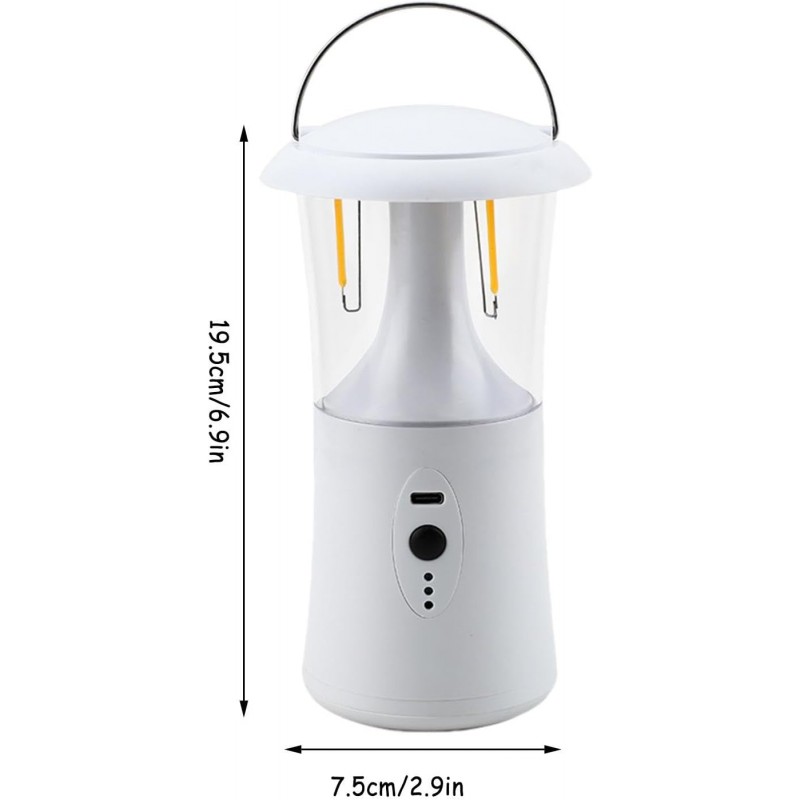 Lámpara LED portátil, luz de campamento de emergencias, linterna de campamento recargable, linternas de campamento al aire