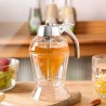 Distributeur de miel en plastique anti-goutte, distributeur de sirop d'érable, pot à miel avec support, beau pot à miel en forme