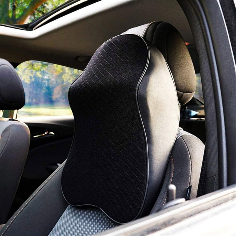 Repose Tete Voiture, coussins de soutien de cou en mousse à mémoire de forme, oreillers cervicaux respirants pour la conduite,