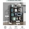 Étagère à Roulettes, Étagère de Rangement, Étagère sur Pied, Étagère Métallique Polyvalente, Meuble pour Cuisine, Salle de Bain,