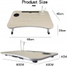 Iacob Laptop Bed Table Lap Standing Desk for Sofa Breakfast, Laptop Desk Folding Coffee Tray Notebook Stand Reading Holder for