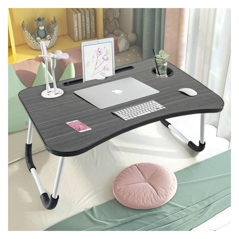 Iacob Laptop Bed Table Lap Standing Desk for Sofa Breakfast, Laptop Desk Folding Coffee Tray Notebook Stand Reading Holder for