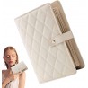 Organisateur de bijoux pour voyage, support de bijoux en cuir, livre de rangement en cuir synthétique, support de bijoux avec